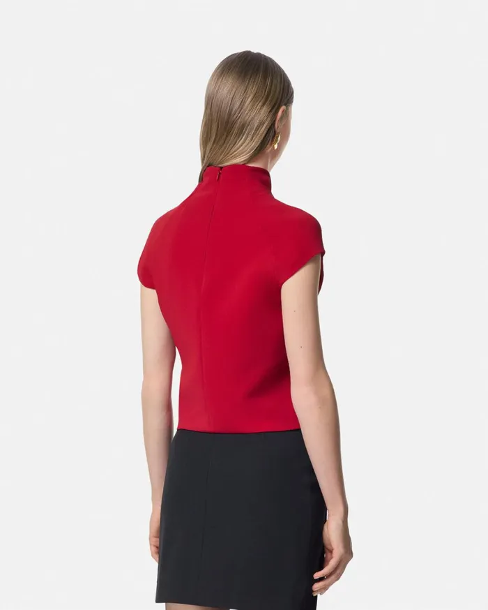 Shirts and Tops Women Versace Cady DrapedNeck Top Red