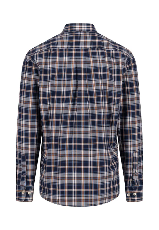Shirts Men FYNCHHATTON Carroted Shirt With Buttondown Collar Cloud Blueflamenavy