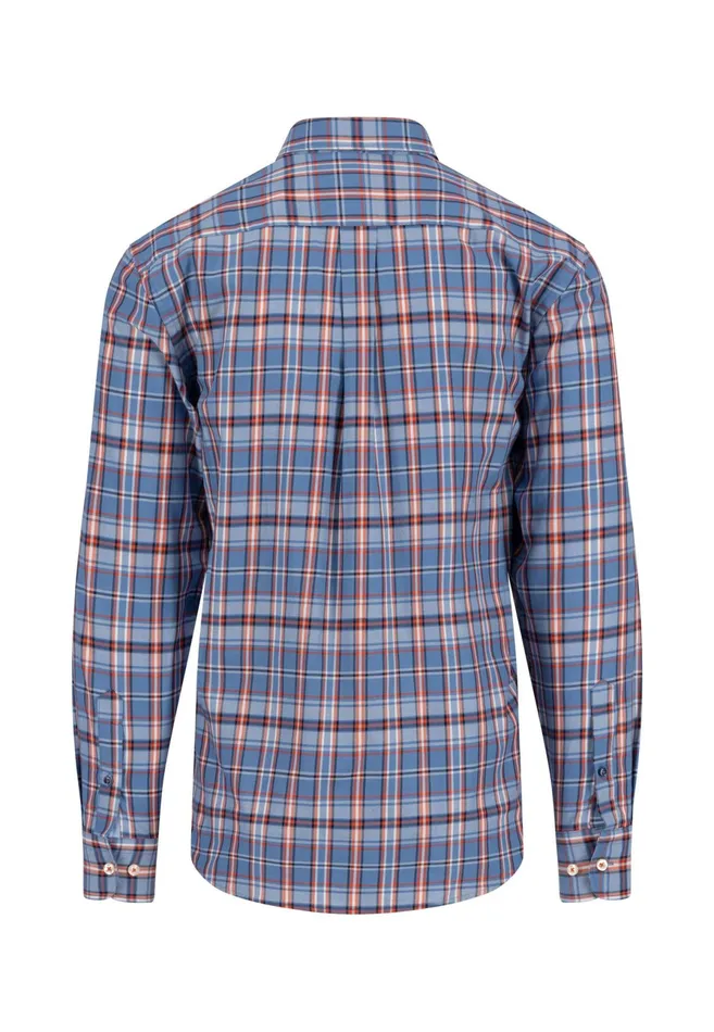 Shirts Men FYNCHHATTON Carroted Shirt With Buttondown Collar Cloud Blueflamenavy