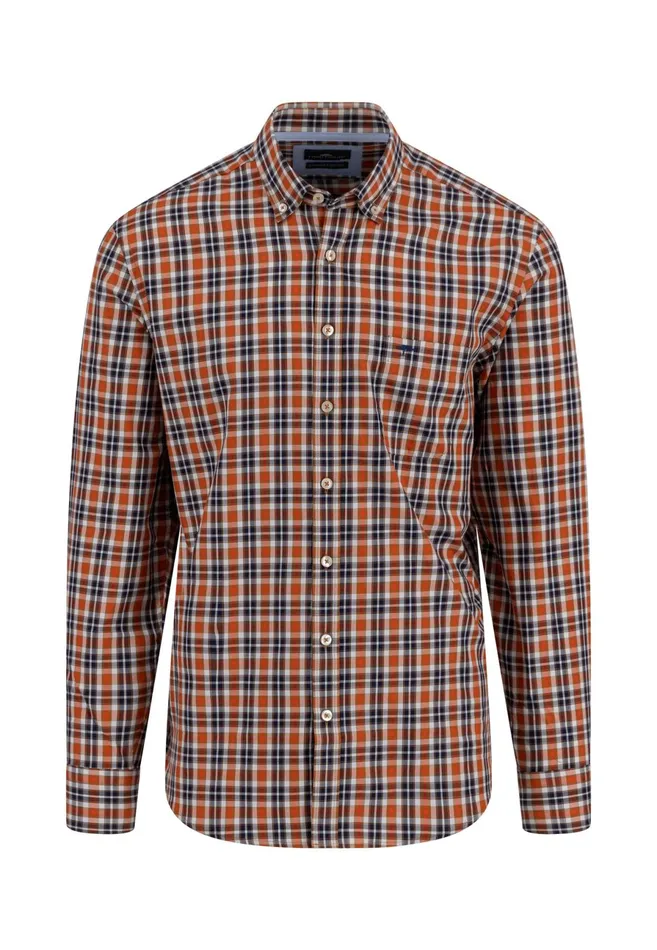 Shirts Men FYNCHHATTON Carroted Shirt With Buttondown Collar Cloud Blueflamenavy