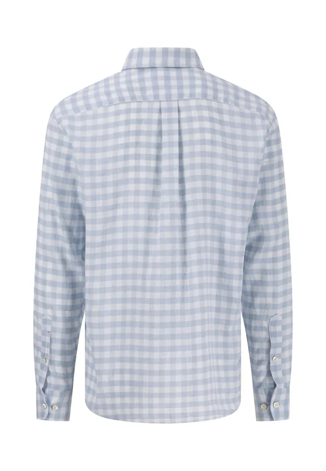 Shirts Men FYNCHHATTON Checked Shirt With Buttondown Collar Peesummer Breezenavy