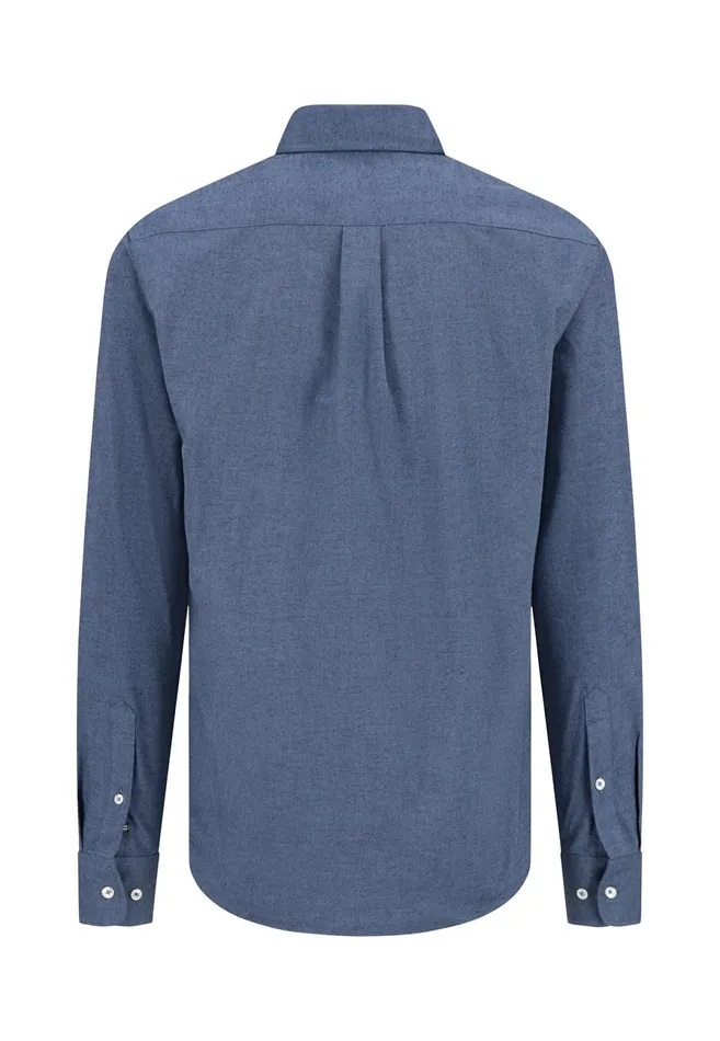 Shirts Men FYNCHHATTON Cotton Shirt With Buttondown Collar Cloud Bluenavycharcoal