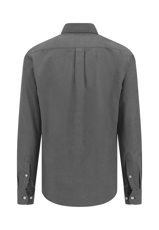 Shirts Men FYNCHHATTON Cotton Shirt With Buttondown Collar Cloud Bluenavycharcoal