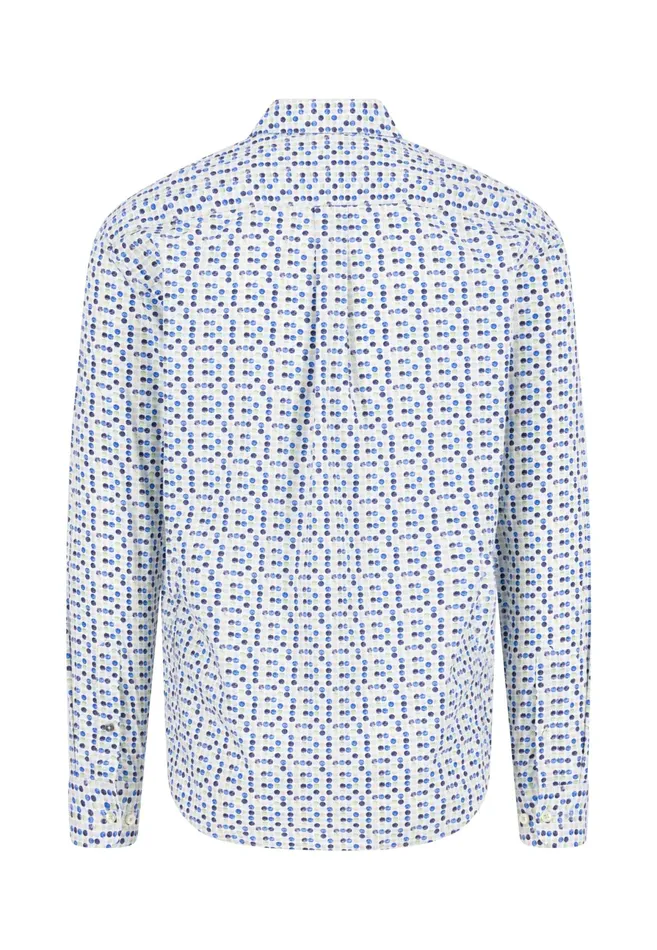 Shirts Men FYNCHHATTON Shirt With Even Point Pattern Poppy Redturf Green
