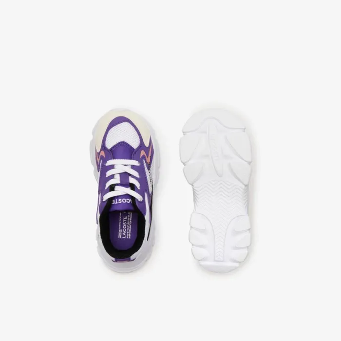 Shoes and Accessories Kids Lacoste Infants039 L003 Neo Sneakers Whtdk Purp 1s6