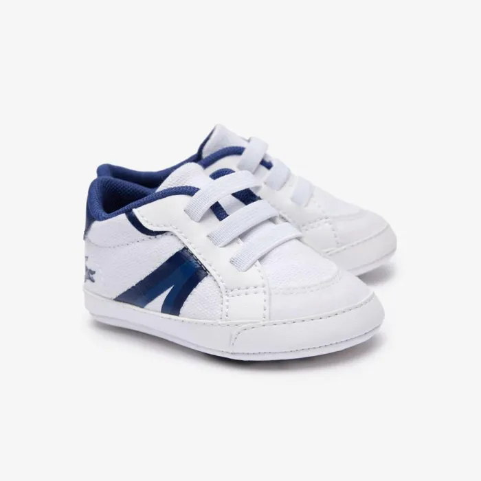 Shoes and Accessories Kids Lacoste Infants L004 Cub Sneakers Whiteblue 080