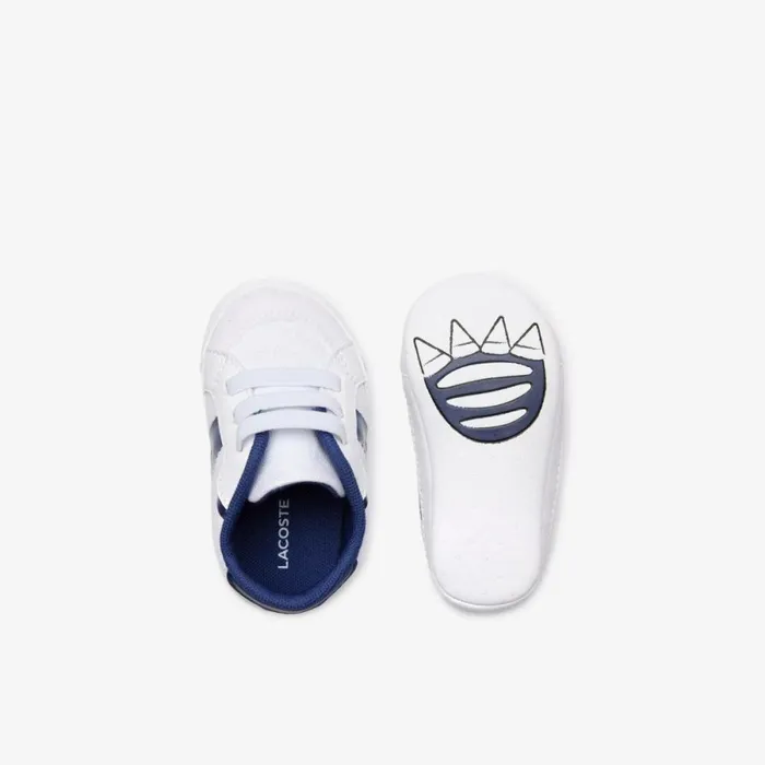 Shoes and Accessories Kids Lacoste Infants L004 Cub Sneakers Whiteblue 080