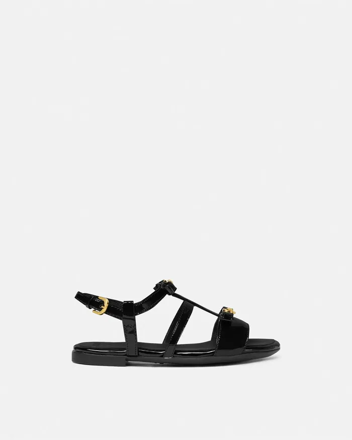 Shoes Kids Versace Gianni Ribbon Sandals Blackgold