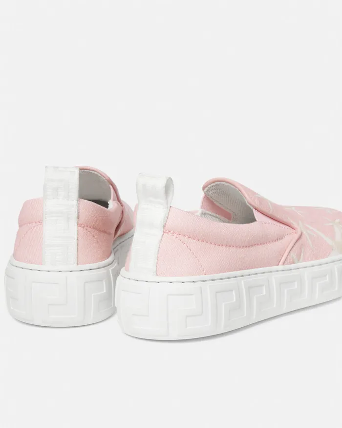 Shoes Kids Versace Stella Marina SlipOn Sneakers Light Pink
