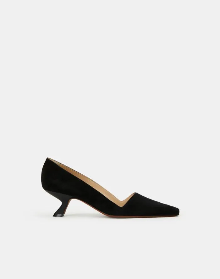 Shoes Suede Heeled Pump Black Lafayette 148 New York Heels