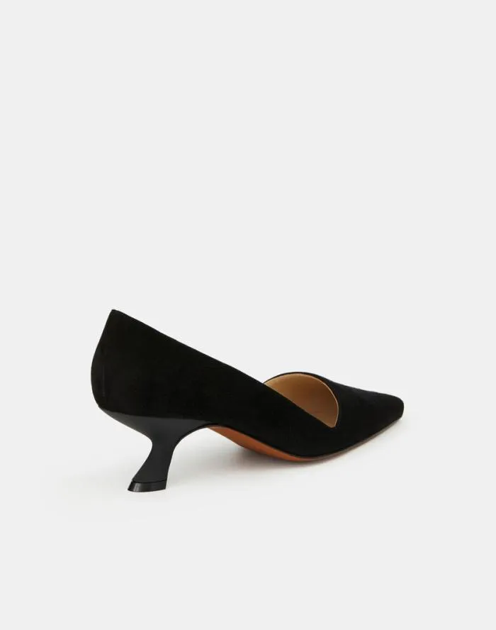 Shoes Suede Heeled Pump Black Lafayette 148 New York Heels