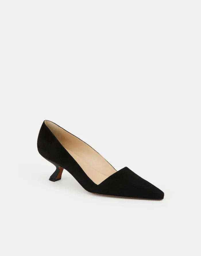 Shoes Suede Heeled Pump Black Lafayette 148 New York Heels