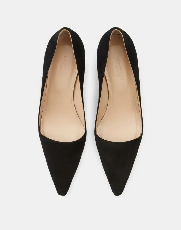 Shoes Suede Heeled Pump Black Lafayette 148 New York Heels