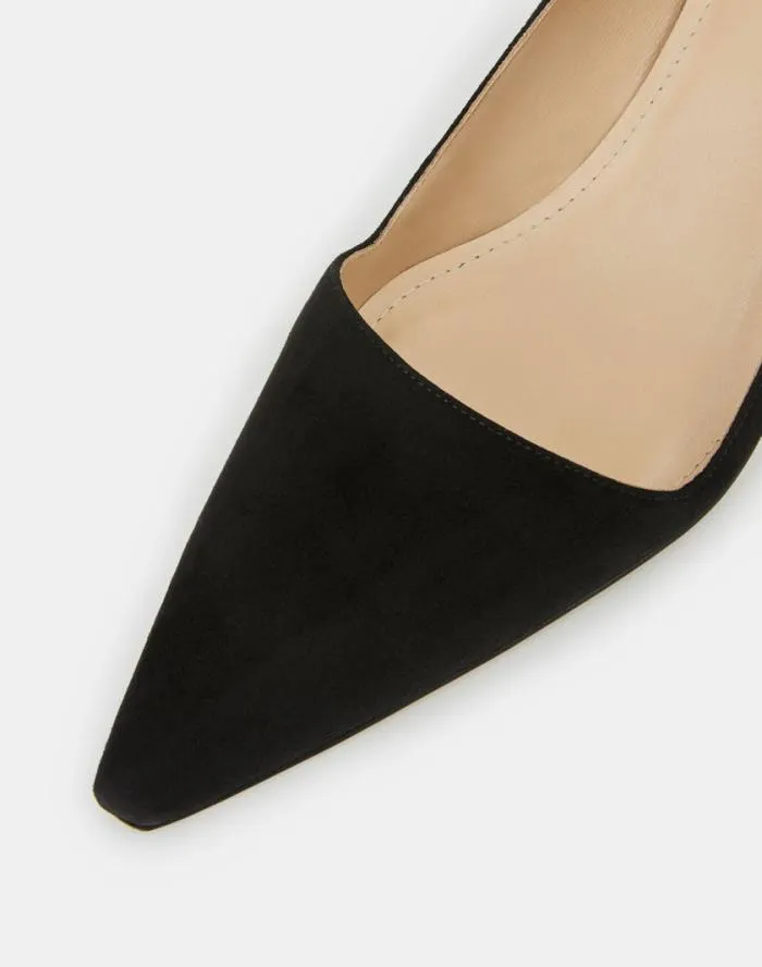 Shoes Suede Heeled Pump Black Lafayette 148 New York Heels