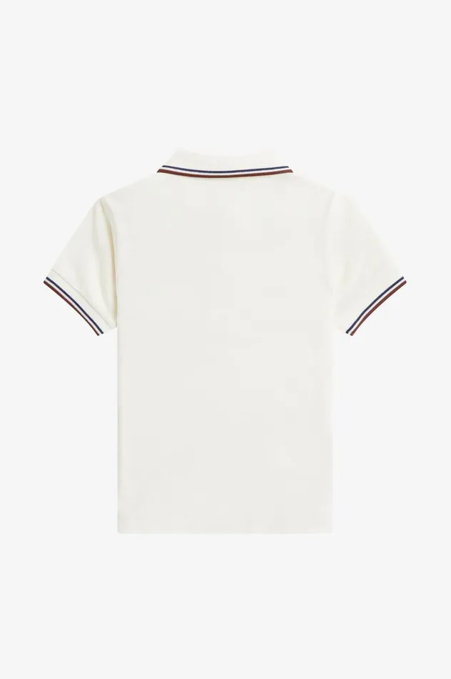 Shop The ShirtKids Twin Tipped Shirt Ecrufrench Navywhisky Brown Fred Perry Kids