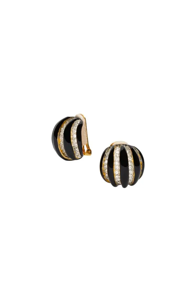 SHOP Trina Turk JEWELRY KJL ENAMEL RIB DOMED EARRING
