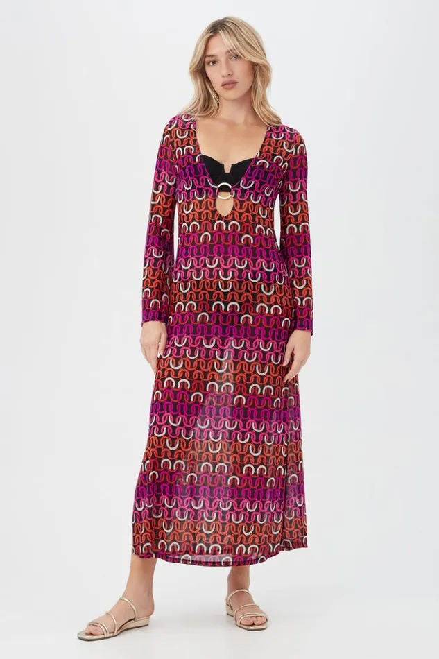 SHOP Trina Turk MATCHING SWIM SETS WOMEN039S ECHO LONG SLEEVE VNECK MESH MAXI DRESS SWIM COVERUP SHOP Trina Turk MATCHING SWIM SETS WOMEN039S ECHO LONG SLEEVE VNECK MESH MAXI DRESS SWIM COVERUP