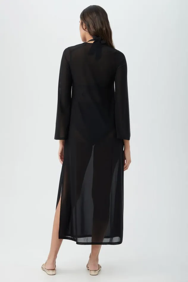 SHOP Trina Turk MATCHING SWIM SETS WOMEN039S ELAIRE LONG SLEEVE VNECK MESH MAXI DRESS SWIM COVERUP