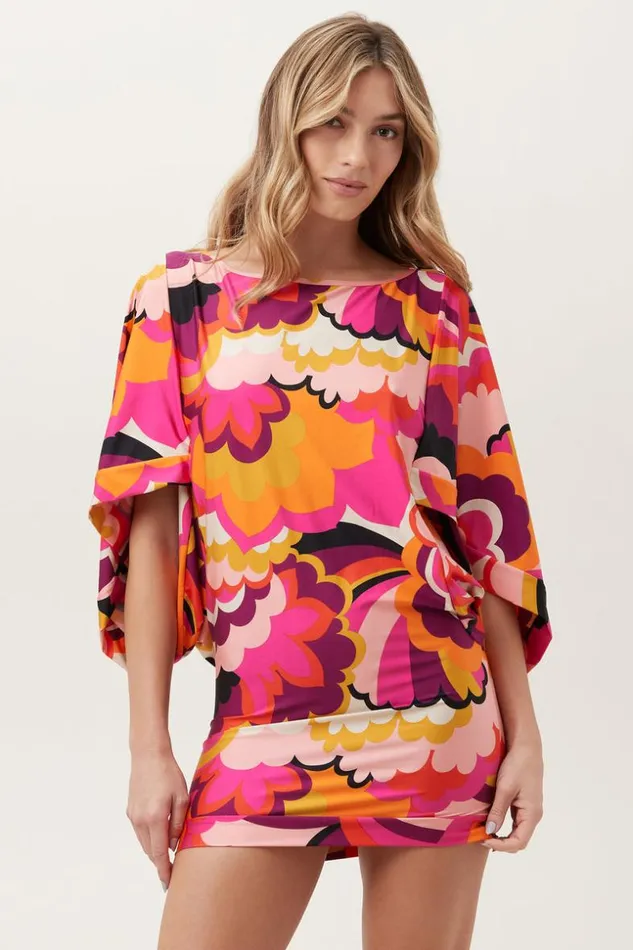SHOP Trina Turk MATCHING SWIM SETS WOMEN039S FAN FAIRE BOATNECK TUNIC SWIM COVERUP DRESS SHOP Trina Turk MATCHING SWIM SETS WOMEN039S FAN FAIRE BOATNECK TUNIC SWIM COVERUP DRESS