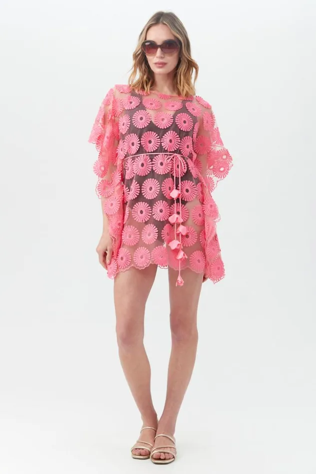 SHOP Trina Turk SWIM COVER UPS WOMEN039S LUAU 3D DAISY ANISSA CAFTAN COVERUP DRESS