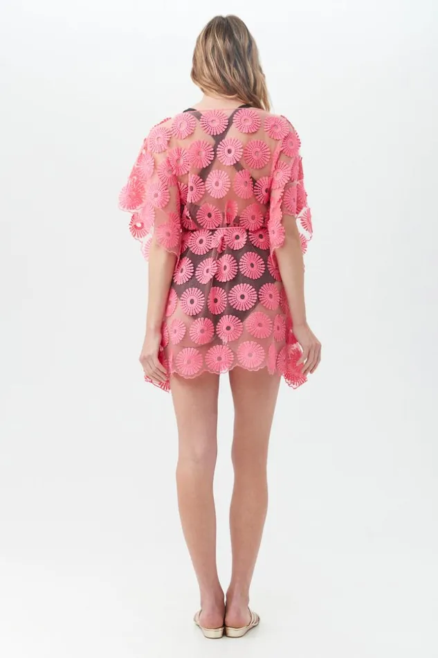SHOP Trina Turk SWIM COVER UPS WOMEN039S LUAU 3D DAISY ANISSA CAFTAN COVERUP DRESS