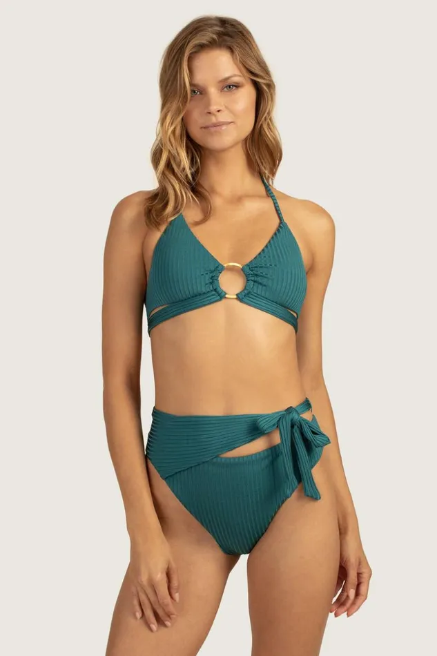 SHOP Trina Turk SWIM TOPS OLYMPIA RIB HALTER TOP