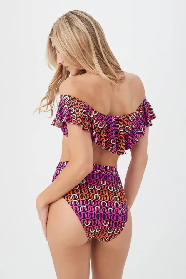 SHOP Trina Turk SWIM TOPS WOMEN039S ECHO OFF THE SHOULDER RUFFLE BANDEAU SWIM TOP