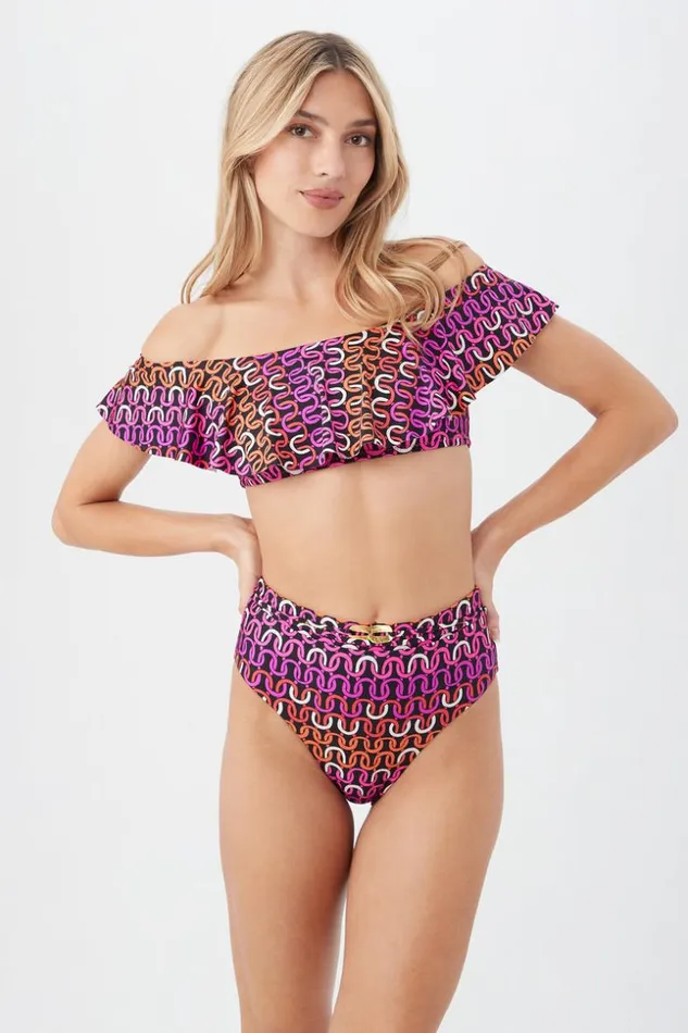 SHOP Trina Turk SWIM TOPS WOMEN039S ECHO OFF THE SHOULDER RUFFLE BANDEAU SWIM TOP
