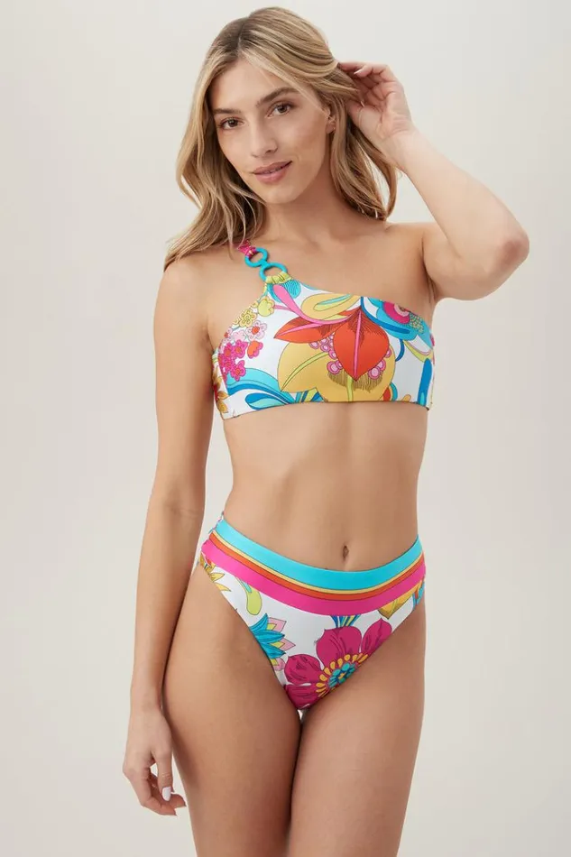 SHOP Trina Turk SWIM TOPS WOMEN039S FONTAINE ONE SHOULDER RING SWIM TOP