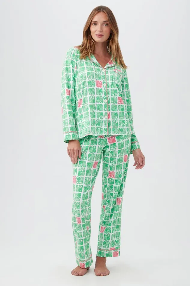 SHOP Trina Turk WOMEN039S SLEEPWEAR ELEPHANTS WOMEN039S LONG SLEEVE LONG PANT JERSEY PJ SET SHOP Trina Turk WOMEN039S SLEEPWEAR ELEPHANTS WOMEN039S LONG SLEEVE LONG PANT JERSEY PJ SET