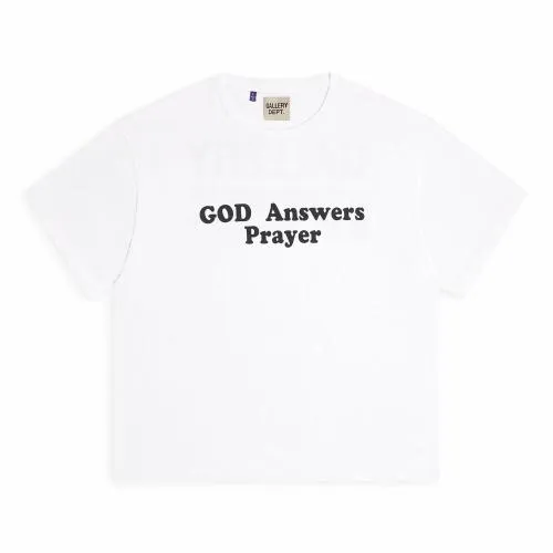Short Sleeve Men Gallery Dept GOD ANSWERS PRAYER TEE White