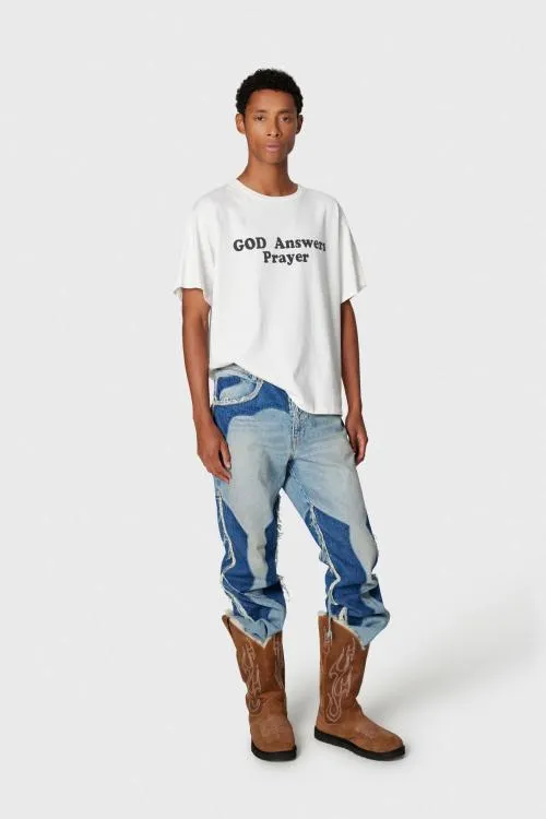 Short Sleeve Men Gallery Dept GOD ANSWERS PRAYER TEE White