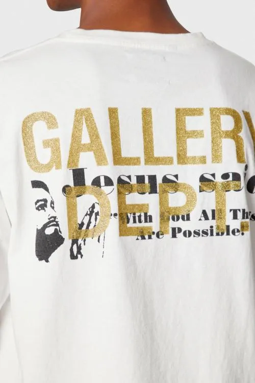 Short Sleeve Men Gallery Dept GOD ANSWERS PRAYER TEE White