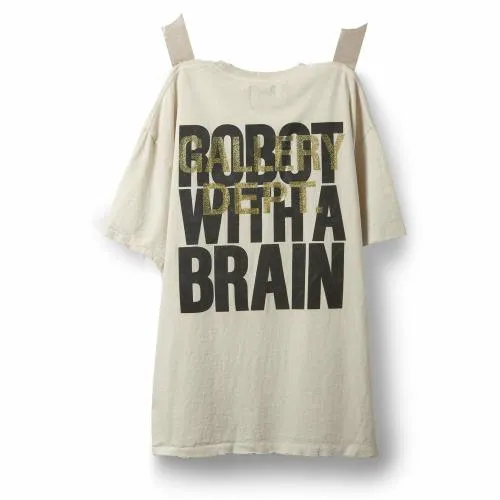 Short Sleeve Men Gallery Dept HUMAN ROBOT TEE Archival White