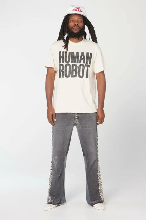 Short Sleeve Men Gallery Dept HUMAN ROBOT TEE Archival White