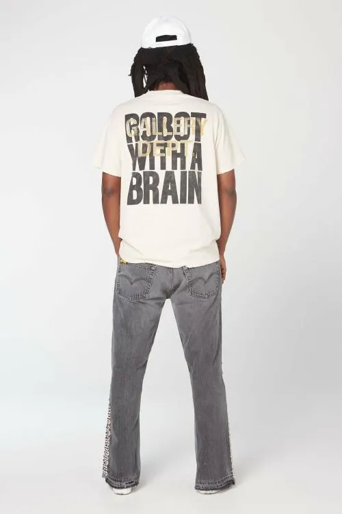 Short Sleeve Men Gallery Dept HUMAN ROBOT TEE Archival White