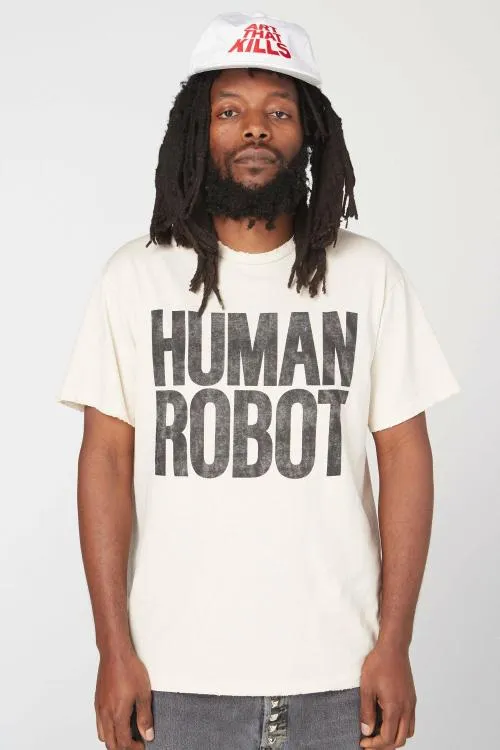Short Sleeve Men Gallery Dept HUMAN ROBOT TEE Archival White