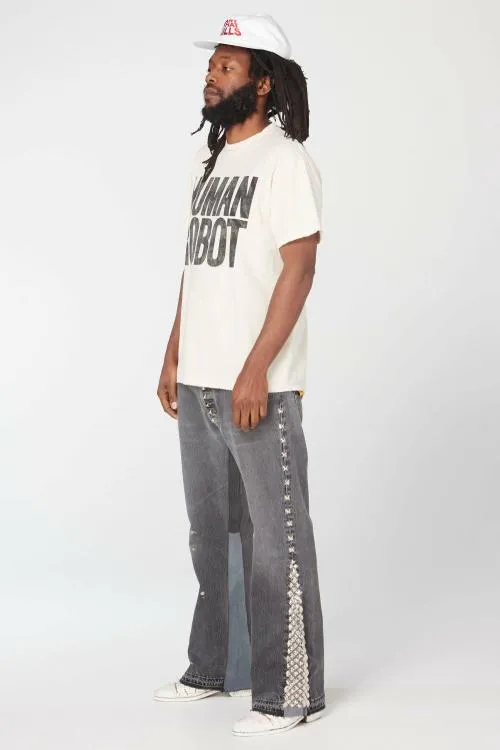 Short Sleeve Men Gallery Dept HUMAN ROBOT TEE Archival White