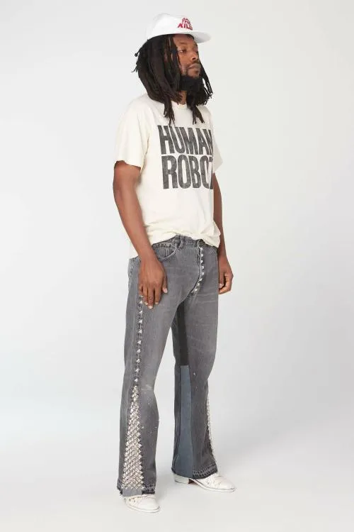 Short Sleeve Men Gallery Dept HUMAN ROBOT TEE Archival White