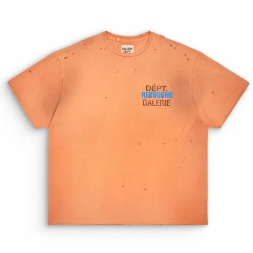Short Sleeve Men Gallery Dept RETOUCHE DAMAGED FRENCH TEE Orange