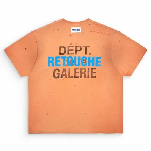 Short Sleeve Men Gallery Dept RETOUCHE DAMAGED FRENCH TEE Orange