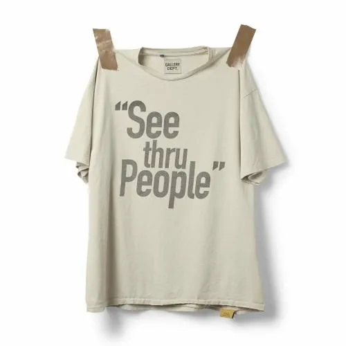 Short Sleeve Men Gallery Dept SEE THRU PEOPLE TEE Archival White