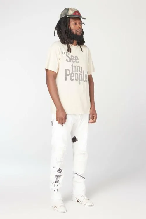 Short Sleeve Men Gallery Dept SEE THRU PEOPLE TEE Archival White