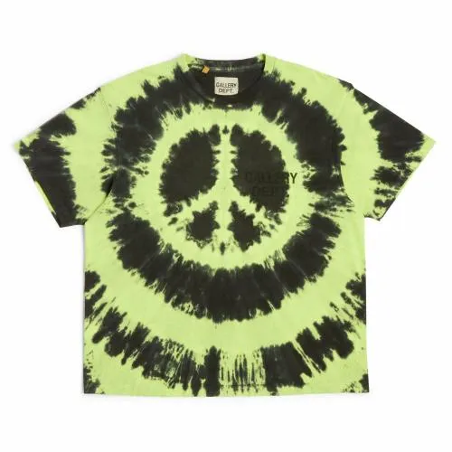 Short Sleeve Men Gallery Dept SOUVENIR TEE TIE DYE Lime Black Tie Dye