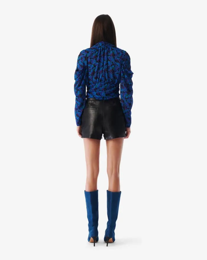 Shorts and Skirts Women IRO ADIL EMBROIDERED LEATHER SHORTS