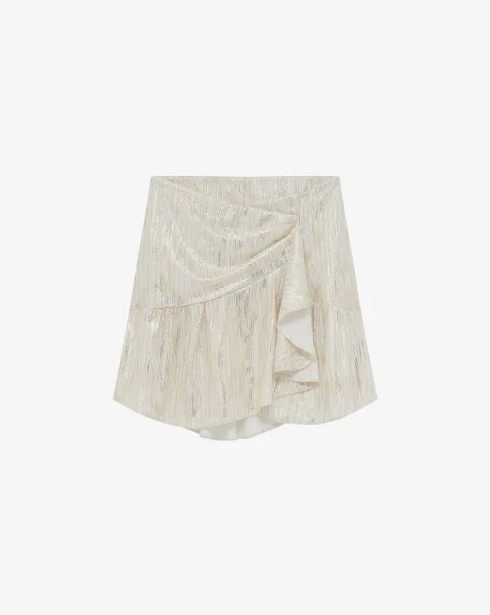 Shorts and Skirts Women IRO IMANE RUFFLED LUREX MINISKIRT