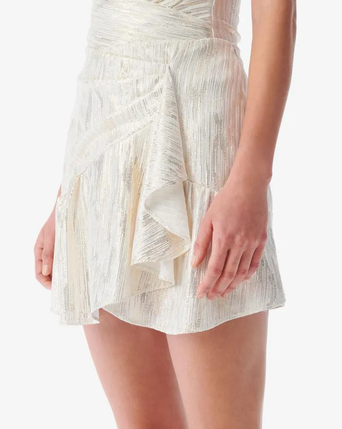 Shorts and Skirts Women IRO IMANE RUFFLED LUREX MINISKIRT