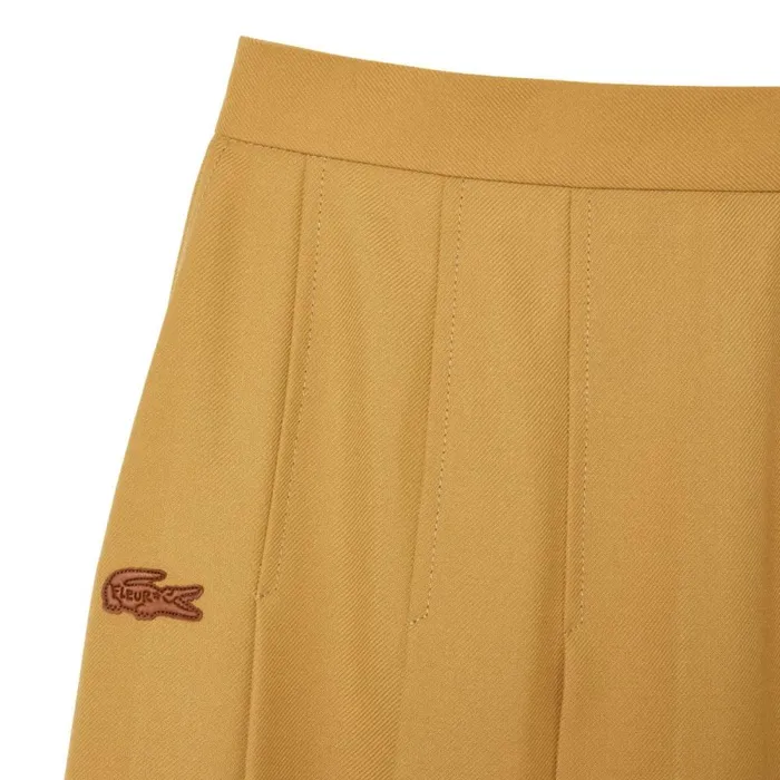 Shorts and Skirts Women Lacoste Lacoste X Le FLEUR Pleated Midi Skirt Yellow Tei
