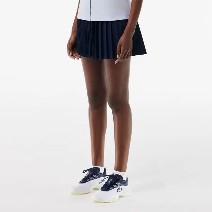 Shorts and Skirts Women Lacoste Women039s Pleated Tennis Shorts Navy Blue 423