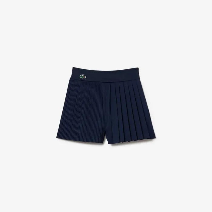 Shorts and Skirts Women Lacoste Women039s Pleated Tennis Shorts Navy Blue 423